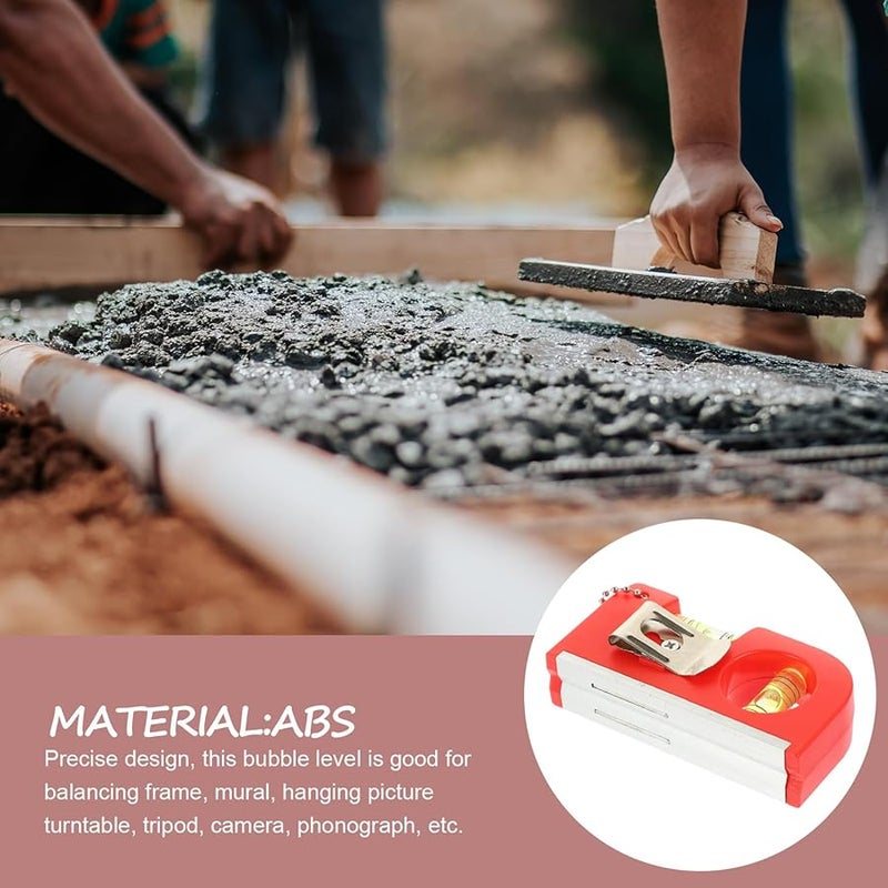 Red Hanging Bubble Line Level Tool for Flooring Decking Fence and Slope Alignment - Image 4